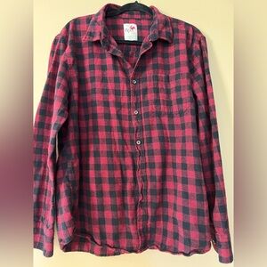 Vintage Plaid Flannel Button Down Shirt